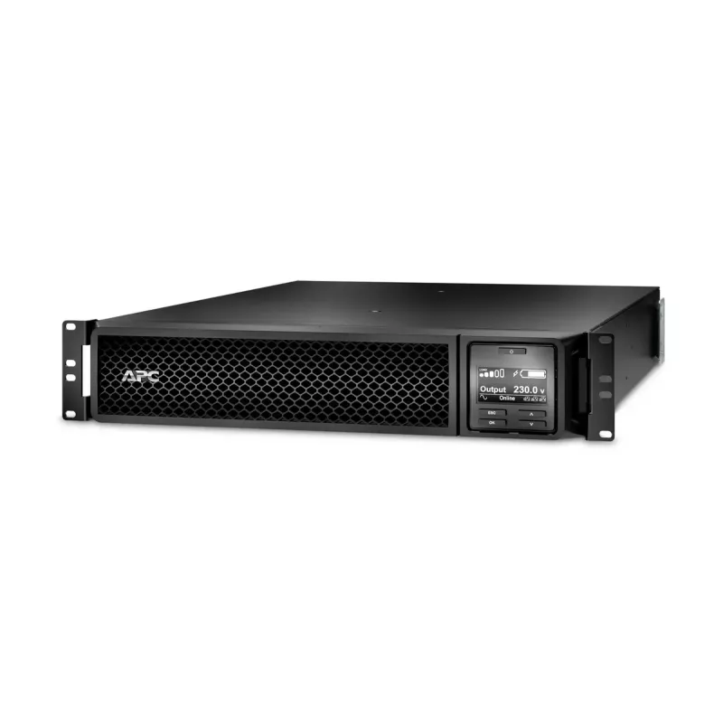 APC Smart-UPS On-Line SRT2200RMXLI-NC - 2200 VA, 8x C13 ir 2x C19, montuojamas į stelažą, su tinklo valdymo kortele