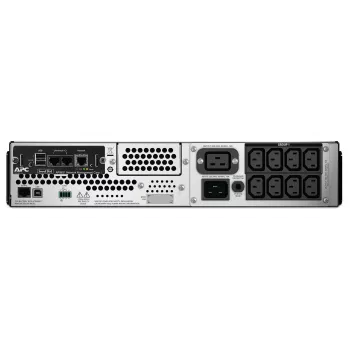 APC Smart-UPS SMT2200RMI2UNC, linijinis interaktyvus, 2200VA, 2U montuojamas stelaže, 230V, 8x IEC C13 + 2x IEC C19 lizdai, tinklo kortelė, AVR, LCD ekranas