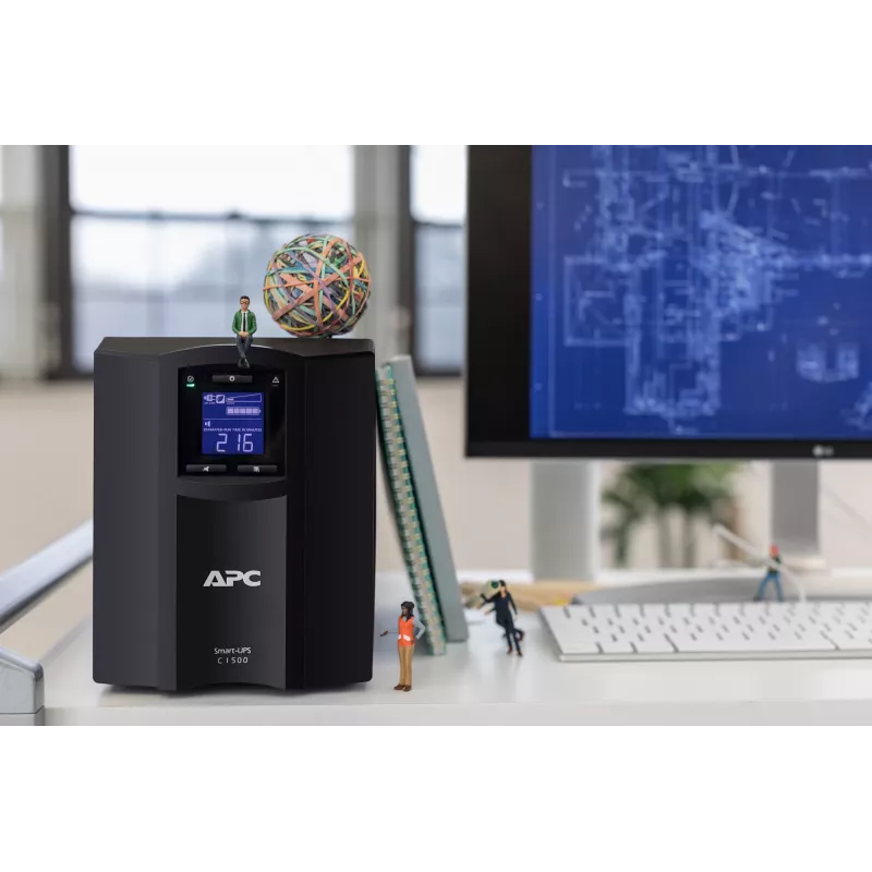 APC Smart-UPS SMC1500IC - 8x C13, USB, SmartConnect, 1500VA, linijinis interaktyvus, 1,5 kVA, 900 W, sinusinis, 170 V, 300 V