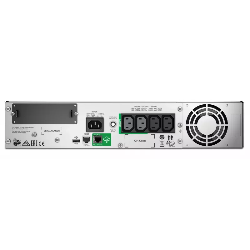 APC Smart-UPS SMT1000RMI2UC - 4x C13, USB, stelažinis 2U, SmartConnect, 1000VA