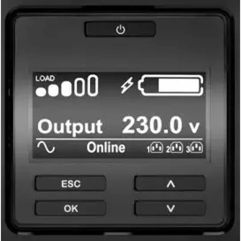 APC Smart-UPS On-Line SRT1000RMXLI-NC - 1kW/VA, 6x C13 lizdai, montuojamas į stelažą, su tinklo valdymo kortele