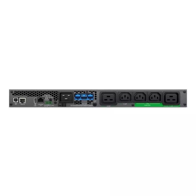 APC Smart-UPS Ultra Li-Ion SRTL3KRM1UINC, 3 kW, 1U stovo/sienos/bokšto montavimui, 3x C13 ir 2x C19, NMC