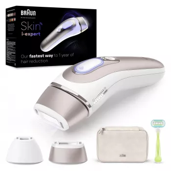 Braun Skin i-expert PL7147 IPL plaukų šalinimo prietaisas rožinis auksas, balta