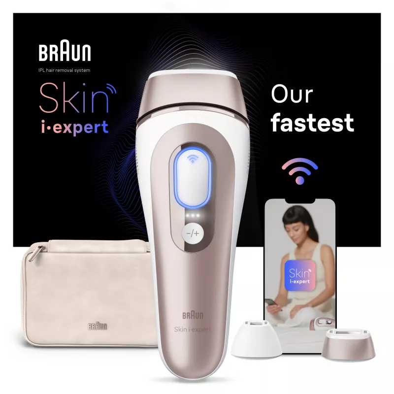 Braun Skin i-expert PL7147 IPL plaukų šalinimo prietaisas rožinis auksas, balta