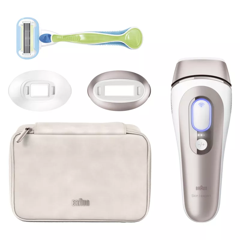 Braun Skin i-expert PL7147 IPL plaukų šalinimo prietaisas rožinis auksas, balta