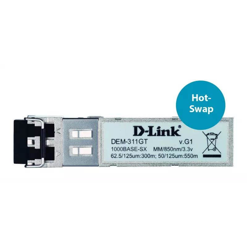D-Link DEM-311GT SFP siųstuvas-imtuvas 1x 1000BaseSX, iki 550 m, daugiamodis