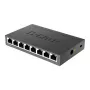 D-Link DGS-108 nevaldomas L2 Gigabit Ethernet (10/100/1000) jungiklis, juodas