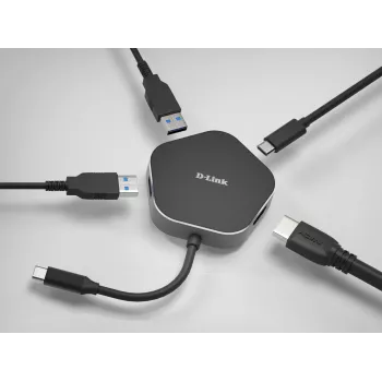 D-Link 4-in-1 USB-C stotelė su HDMI ir Power Delivery