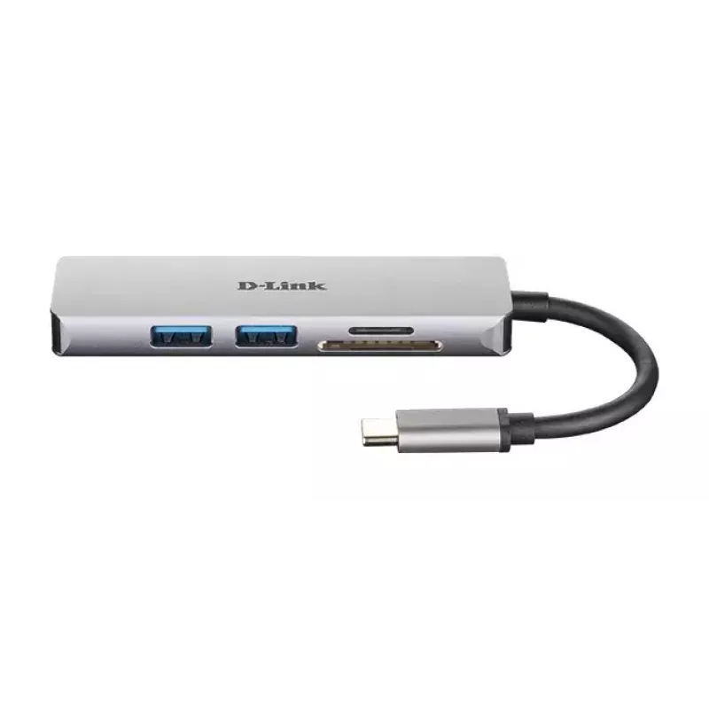 D-Link 5-in-1 USB-C centras su HDMI ir SD/microSD kortelių skaitytuvu