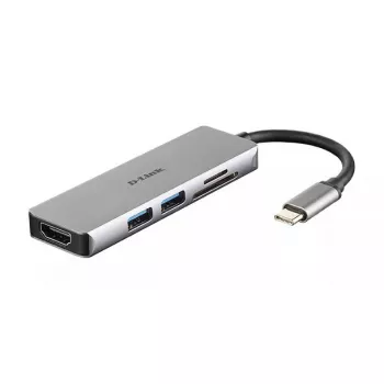 D-Link 5-in-1 USB-C centras su HDMI ir SD/microSD kortelių skaitytuvu
