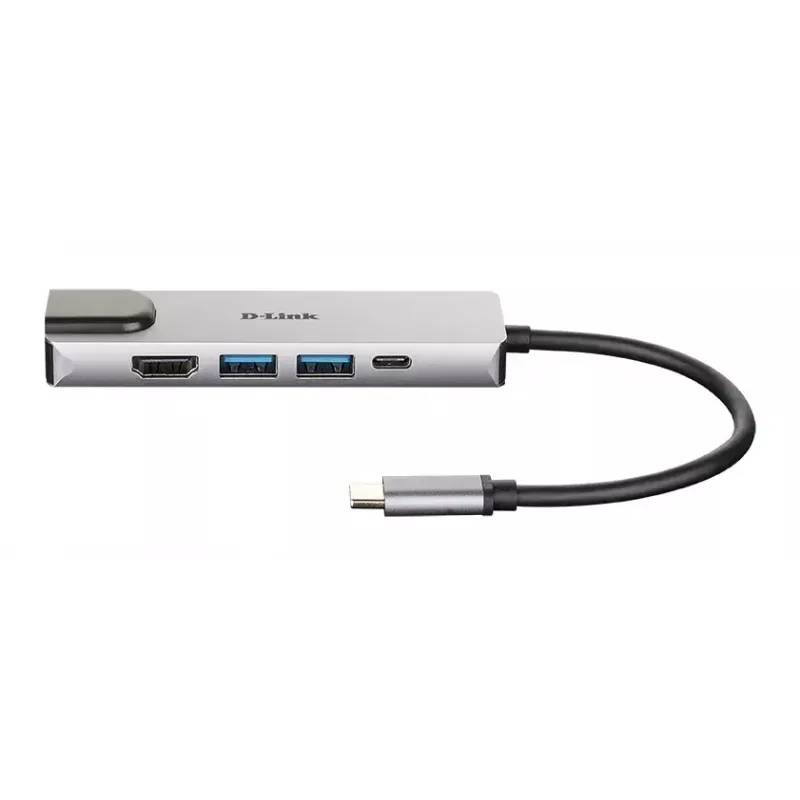 D-Link USB-C 5-in-1 stotelė su HDMI, Ethernet ir Power Delivery