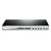 D-Link DXS-1210-12TC/E valdomas tinklo jungiklis L2 10G Ethernet (100/1000/10000) 1U juodas, sidabrinis