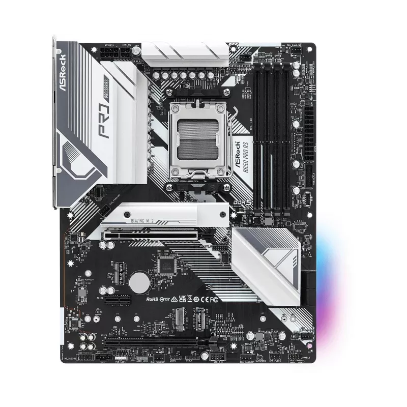 Motininė plokštė ASRock B650 Pro RS — ATX, Socket AM5, AMD B650, DDR5, 4 DIMM, 128 GB, 2.5Gb LAN, 1x M.2, HDMI, DisplayPort