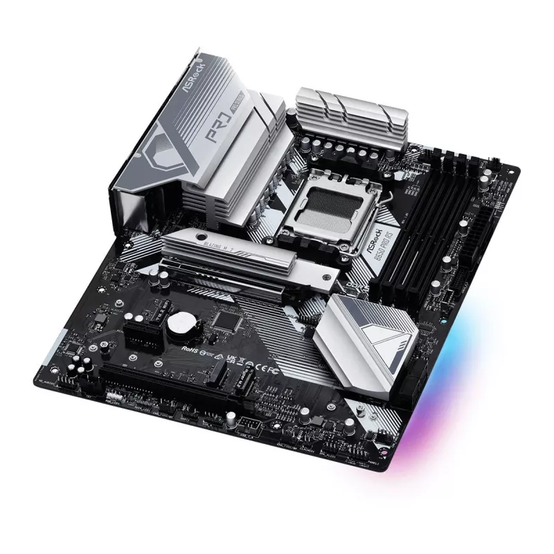 Motininė plokštė ASRock B650 Pro RS — ATX, Socket AM5, AMD B650, DDR5, 4 DIMM, 128 GB, 2.5Gb LAN, 1x M.2, HDMI, DisplayPort