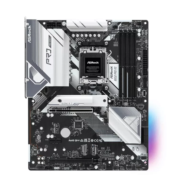Motininė plokštė ASRock B650 Pro RS — ATX, Socket AM5, AMD B650, DDR5, 4 DIMM, 128 GB, 2.5Gb LAN, 1x M.2, HDMI, DisplayPort