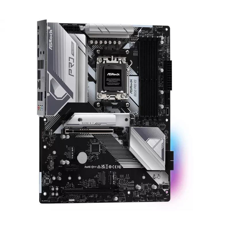Motininė plokštė ASRock B650 Pro RS — ATX, Socket AM5, AMD B650, DDR5, 4 DIMM, 128 GB, 2.5Gb LAN, 1x M.2, HDMI, DisplayPort