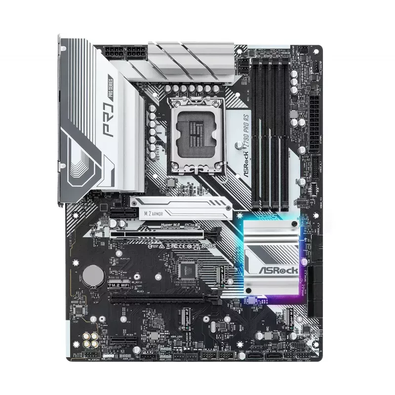 Motininė plokštė ASRock Z790 Pro RS — Intel Z790, LGA 1700, ATX, DDR5, 4 DIMM, 128GB, 2.5Gb LAN