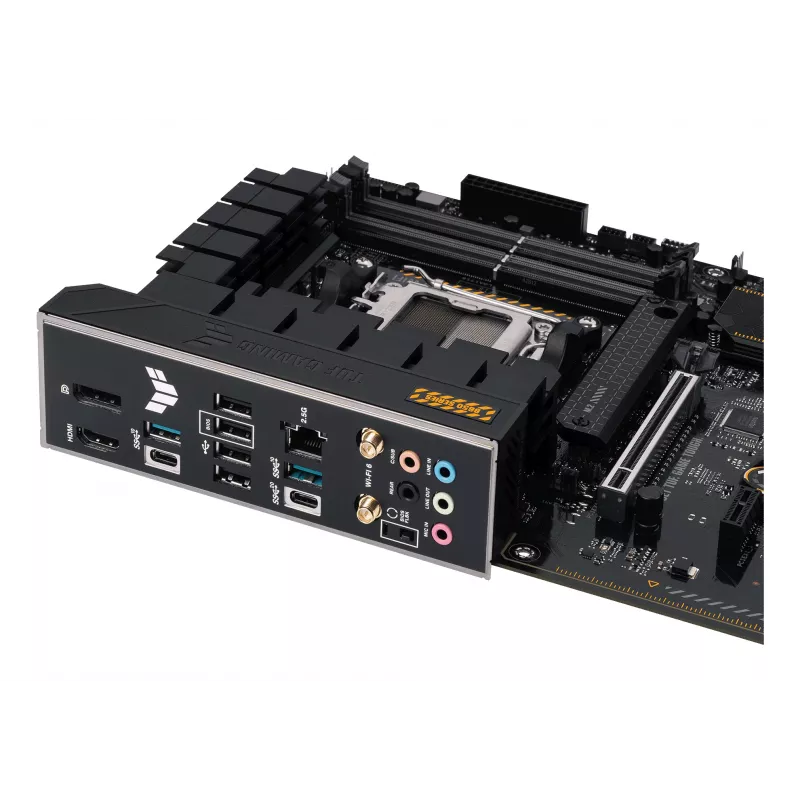 Motininė plokštė ASUS TUF GAMING B650-PLUS WIFI — AMD B650, Socket AM5, ATX, DDR5, 4 DIMM, Wi‑Fi 6, 2.5Gb LAN, 3x M.2