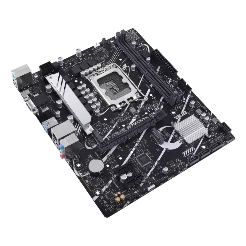 Motininė plokštė ASUS PRIME B760M-K D4 — Intel B760, LGA 1700, Micro ATX, 2x DDR4 DIMM, 64 GB, M.2, SATA III, 2.5Gb Ethernet