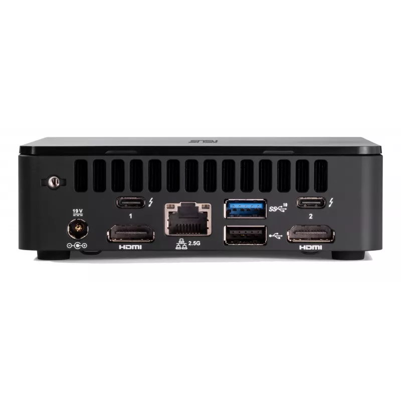 ASUS NUC 12 Pro Kit RNUC12WSKI700002I mini PC (barebone), Intel Core i7-1260P, Intel Iris Xe Graphics, 2x DDR4 SO-DIMM (maks. 64 GB), 2x M.2, Wi-Fi 6E, Bluetooth 5.2, 2,5GbE, juodas