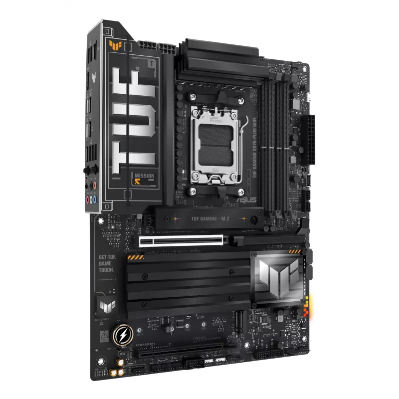 Motininė plokštė ASUS TUF GAMING X870-PLUS WIFI — AMD X870, lizdas AM5, ATX, DDR5, 4 DIMM, Wi‑Fi 7, Bluetooth 5.4