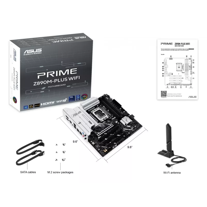 Motininė plokštė ASUS PRIME Z890M-PLUS WIFI Intel Z890 LGA 1851 micro ATX