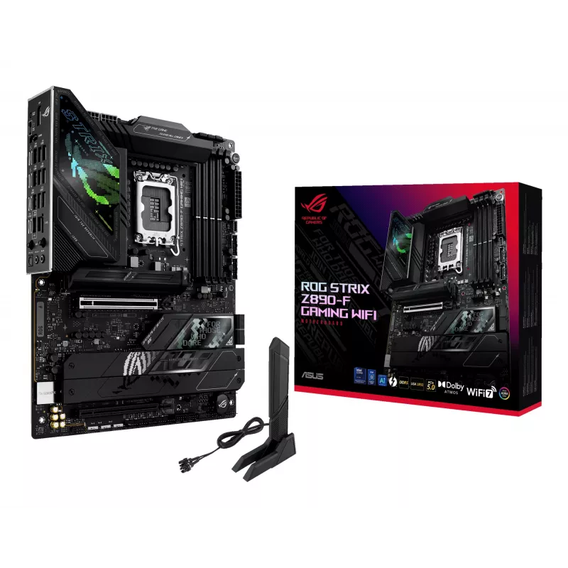 Motininė plokštė ASUS ROG STRIX Z890-F GAMING WIFI – Intel Z890, LGA 1851, ATX, DDR5, 4x DIMM, 192 GB, Wi‑Fi 7, Bluetooth 5.4