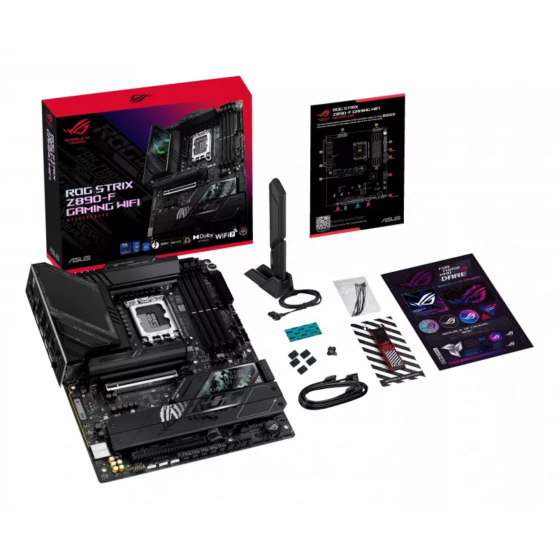 Motininė plokštė ASUS ROG STRIX Z890-F GAMING WIFI – Intel Z890, LGA 1851, ATX, DDR5, 4x DIMM, 192 GB, Wi‑Fi 7, Bluetooth 5.4