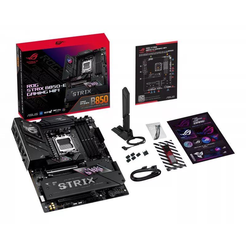 ASUS ROG STRIX B850-E GAMING WIFI pagrindinė plokštė AMD B850 Socket AM5 ATX