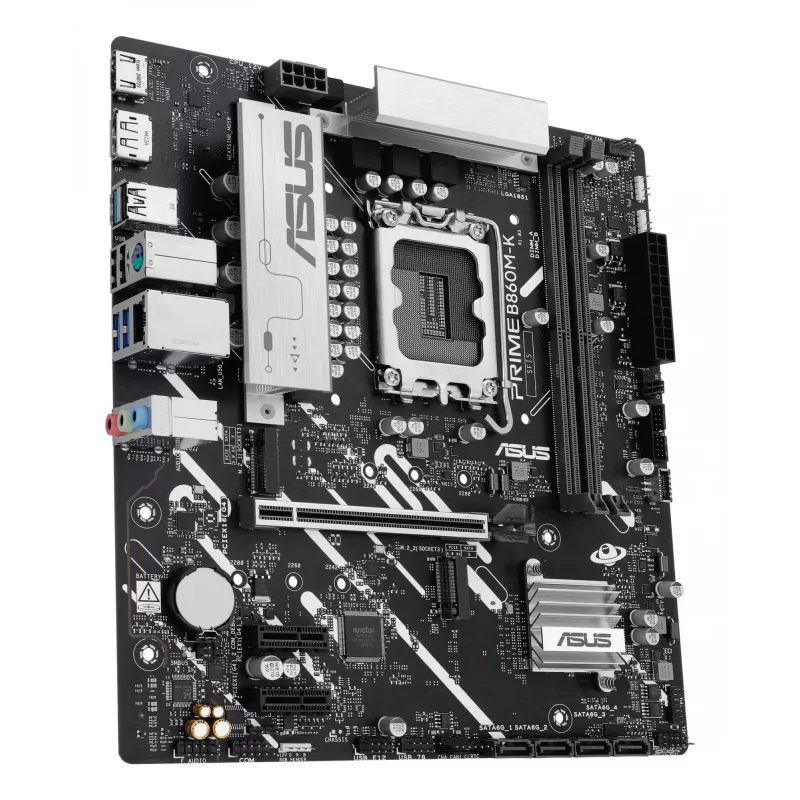 Pagrindinė plokštė ASUS PRIME B860M-K — Intel B860, LGA 1851, micro ATX, DDR5, 2x M.2, 2 DIMM, 2.5Gb LAN