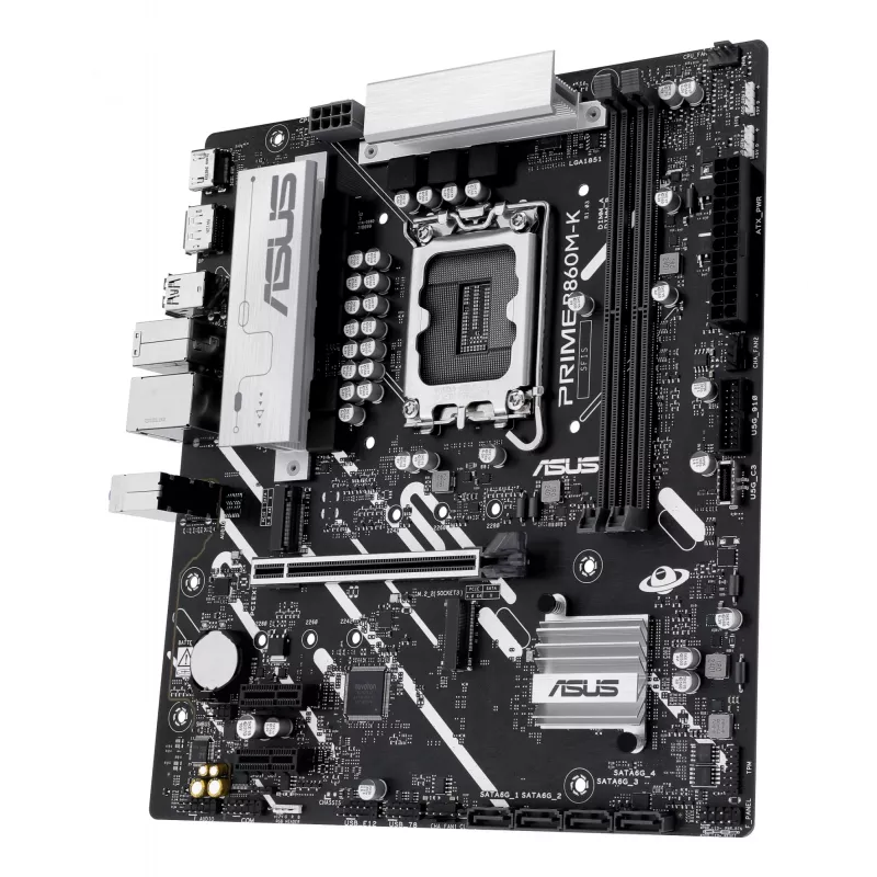 Pagrindinė plokštė ASUS PRIME B860M-K — Intel B860, LGA 1851, micro ATX, DDR5, 2x M.2, 2 DIMM, 2.5Gb LAN