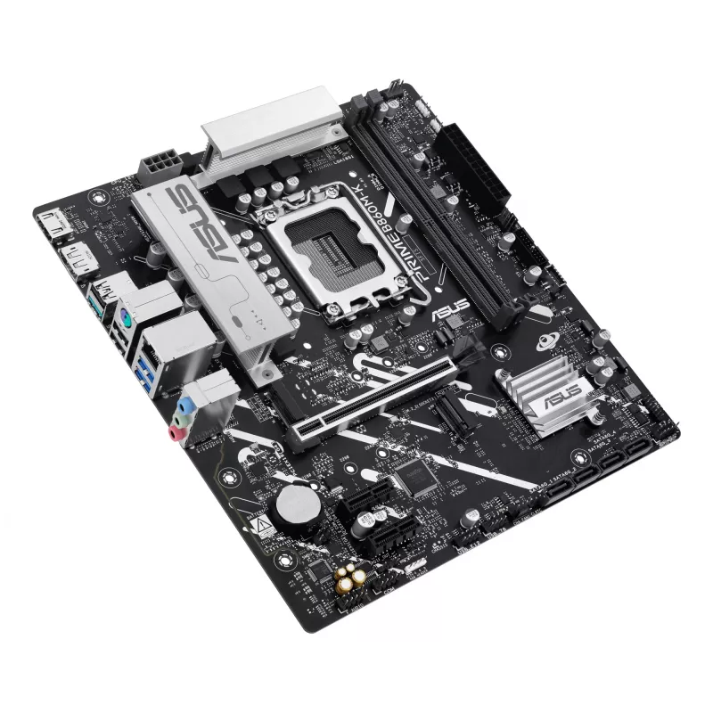 Pagrindinė plokštė ASUS PRIME B860M-K — Intel B860, LGA 1851, micro ATX, DDR5, 2x M.2, 2 DIMM, 2.5Gb LAN