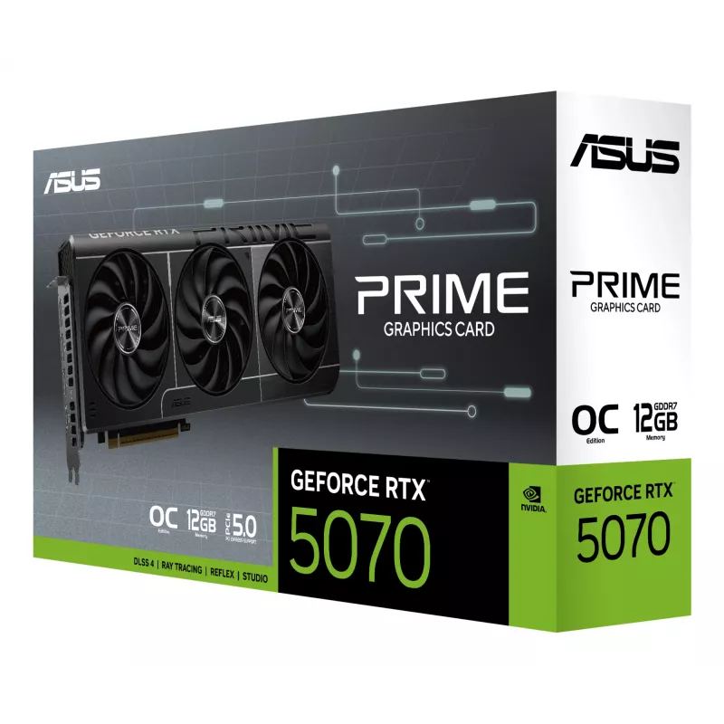ASUS vaizdo plokštė NVIDIA GeForce PRIME OC RTX5070 12GB GDDR7