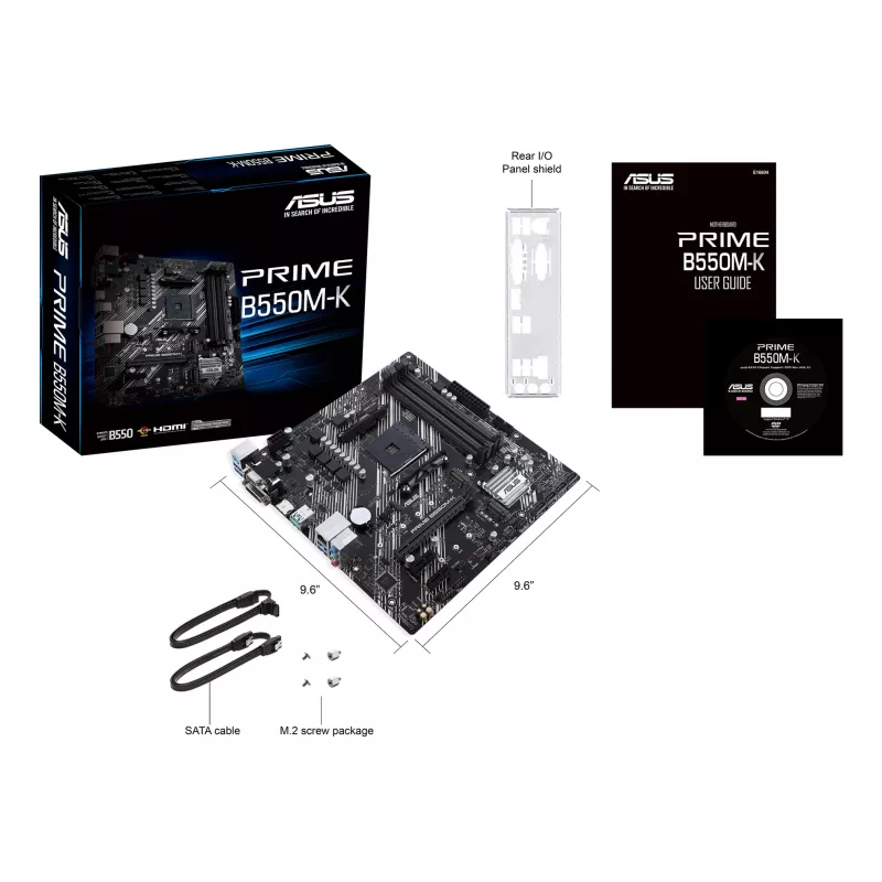 Motininė plokštė ASUS PRIME B550M-K AMD B550 Socket AM4 micro ATX