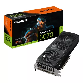 Vaizdo plokštė GIGABYTE GeForce RTX 5070 12GB GDDR7, PCIe 5.0, 192 bitų, WINDFORCE 3X, 282×110×50 mm