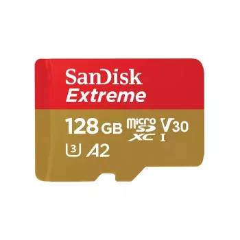 WESTERN DIGITAL Extreme Micro SDXC 128GB + SD adapteris 190MB/s 90MB/s A2 C10 V30 UHS-I U3