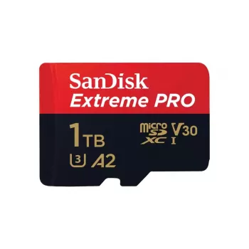 MicroSDXC atminties kortelė SANDISK Extreme PRO 1TB UHS-I, skaitymas 200 MB/s, rašymas 140 MB/s, A2, U3, V30, 10 klasė