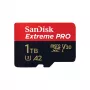 MicroSDXC atminties kortelė SANDISK Extreme PRO 1TB UHS-I, skaitymas 200 MB/s, rašymas 140 MB/s, A2, U3, V30, 10 klasė