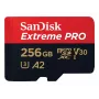 WESTERN DIGITAL Extreme PRO Micro SDXC 256GB + SD adapteris 200MB/s 140MB/s A2 C10 V30 UHS-I U3