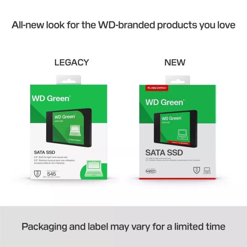 WESTERN DIGITAL SSD WD Green 1TB SATA 6Gb/s 2,5 colio/7mm korpuse