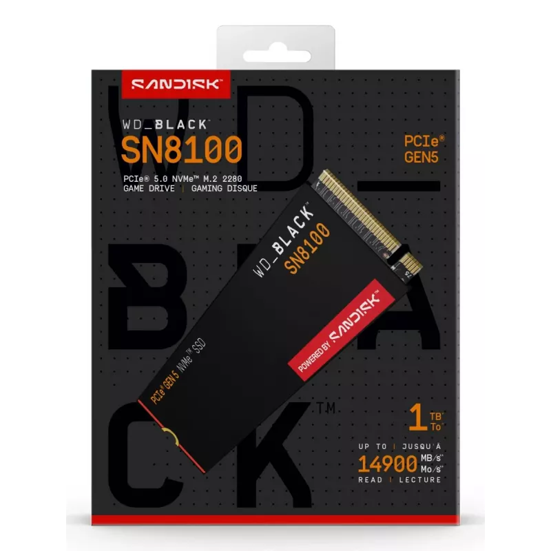 SSD diskas Western Digital 1 TB M.2 PCI Express 5.0 Black SN8100