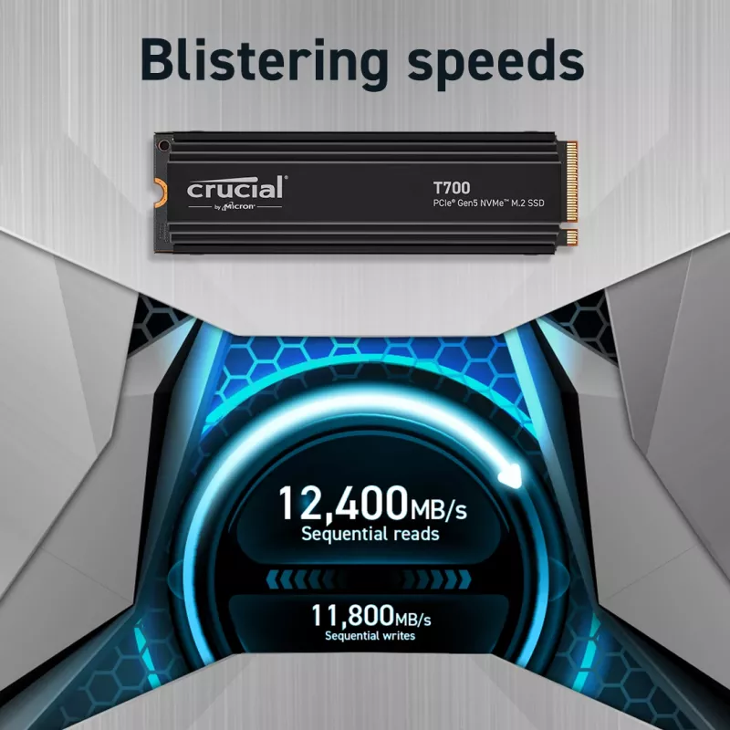 Crucial T700 4TB PCIe Gen5 x4 M.2 2280 NVMe SSD