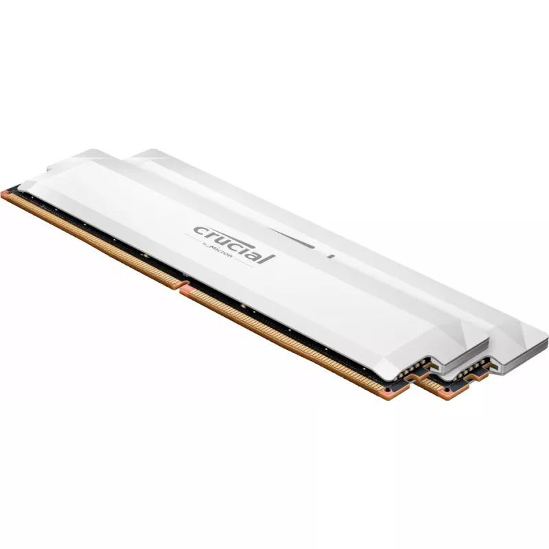Crucial Pro OC - DDR5 - Kit - 64 GB: 2 x 32 GB - DIMM 288-PIN - 3200 MHz / PC5-51200 - CL40 - 1.35 V - ungepuffert - on-die ECC - weiß