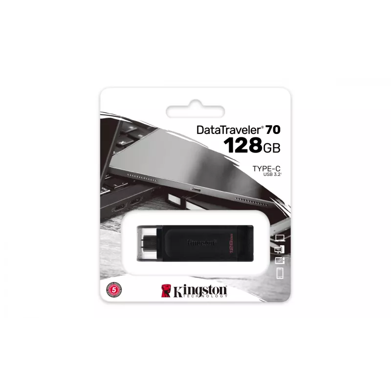Kingston DataTraveler 70 128GB USB-C 3.2 Gen 1 atmintukas