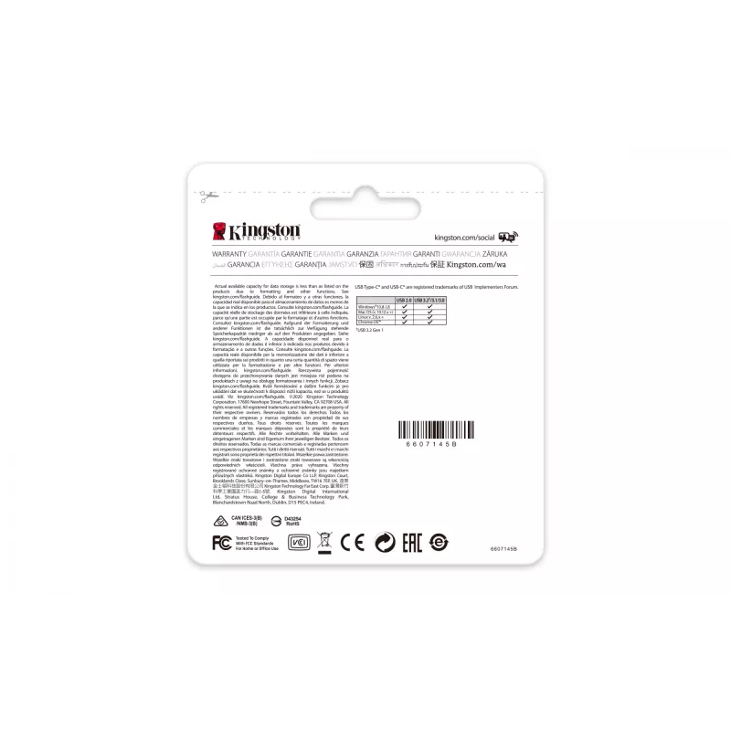 Kingston DataTraveler 70 128GB USB-C 3.2 Gen 1 atmintukas