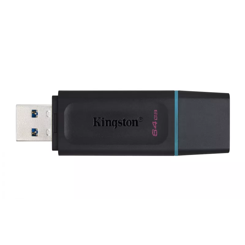 „Kingston DataTraveler Exodia“ 64 GB USB 3.2 atmintukas – juodas/turquoise