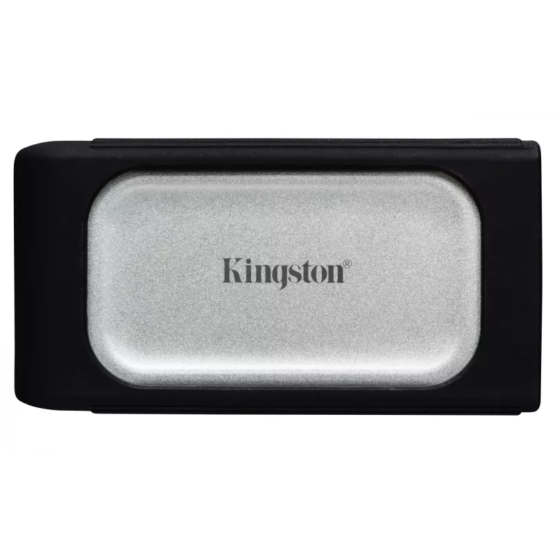 Kingston XS2000 2 TB nešiojamas SSD, USB Type-C, 3.2 Gen 2x2, 2000 MB/s, juodas/sidabrinis