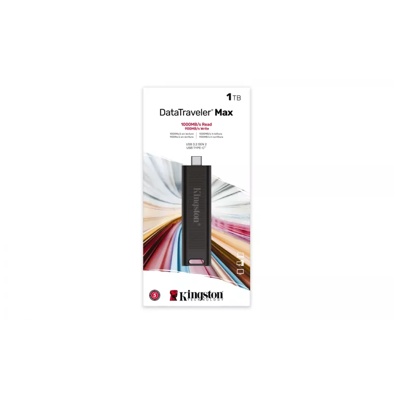 Kingston DataTraveler Max 1TB USB 3.2 Gen 2 atmintinė (1000MB/s skaitymas, 900MB/s rašymas)