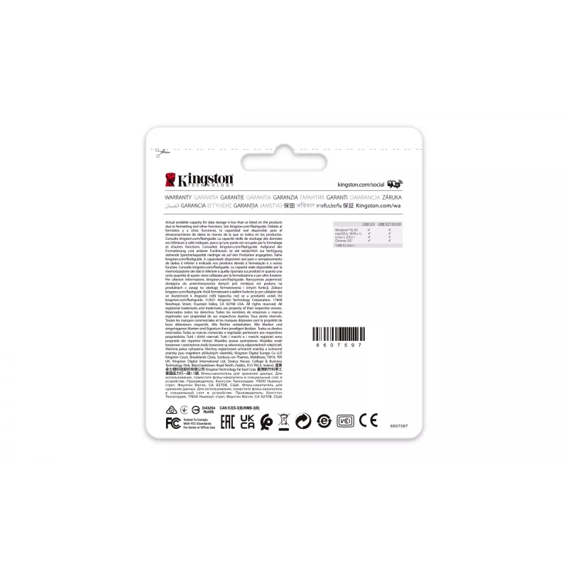 Kingston DataTraveler Exodia M 64GB USB 3.2 Gen 1 atmintukas (juoda + mėlyna)
