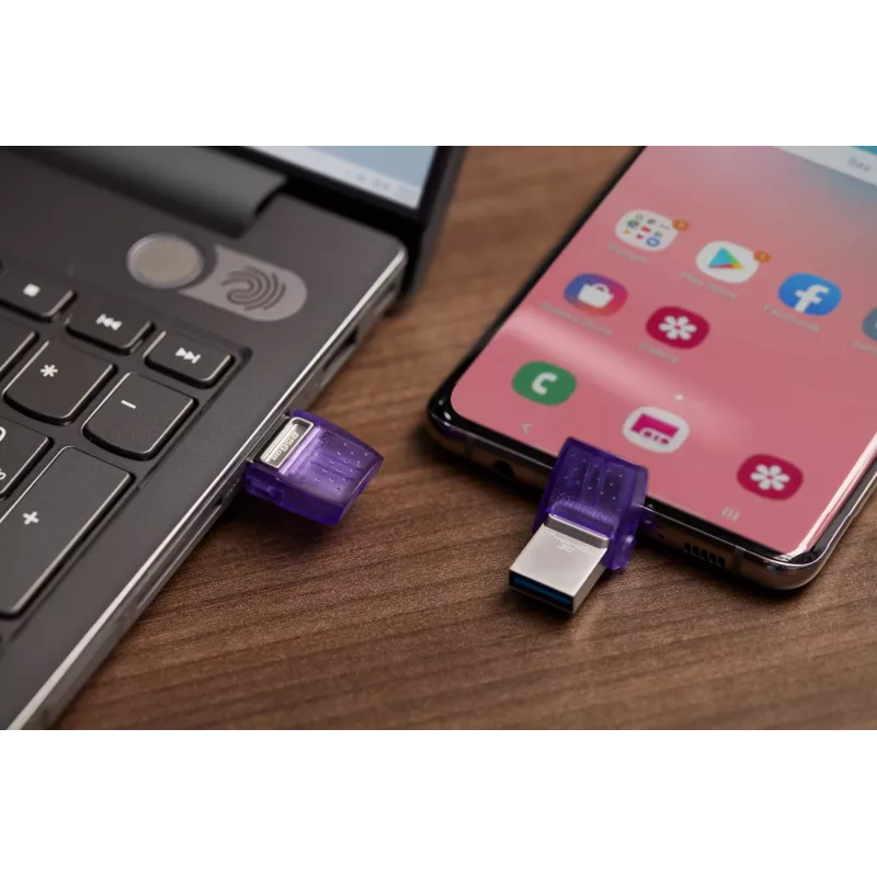 Kingston DataTraveler microDuo 3C 256GB USB atmintukas su dviem jungtimis (USB-A ir USB-C) 200MB/s